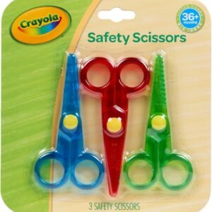 Crayola Toddler Safety Scissors (3 Pack), Blunt Tip Training Scissors for Preschool, Kids Art Supplies, Right & Left Handed, 3 Styles
