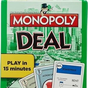Hasbro Gaming Monopoly Deal Card Game, Quick-Playing Card Game for 2-5 Players, Game for Families and Kids, Ages 8 and Up (Amazon Exclusive)