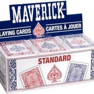 Maverick Playing Cards, Standard Index, Red and Blue, 12 Pack