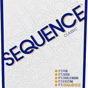 SEQUENCE- Original SEQUENCE Game with Folding Board, Cards and Chips by Jax ( Packaging may Vary ) White, 10.3" x 8.1" x 2.31"