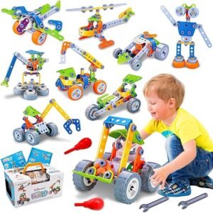 10 in 1 STEM Toys for 4 5 6 7 8+ Year Old Boy Girl Birthday Gifts Building Toys for Kids Ages 4-8 5-7 6-8 Educational Stem Activities for Boys 4-6 8-10 Construction Creative Games Easter Idea Gift