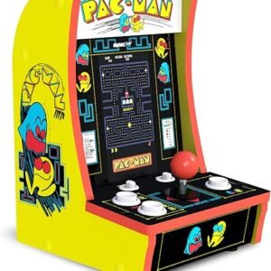 Arcade1Up PAC-Man Countercade – 3 Classic Games, Retro Game Console for Home, Portable Console with 7-inch Screen, Table-top Video Game for Game Room