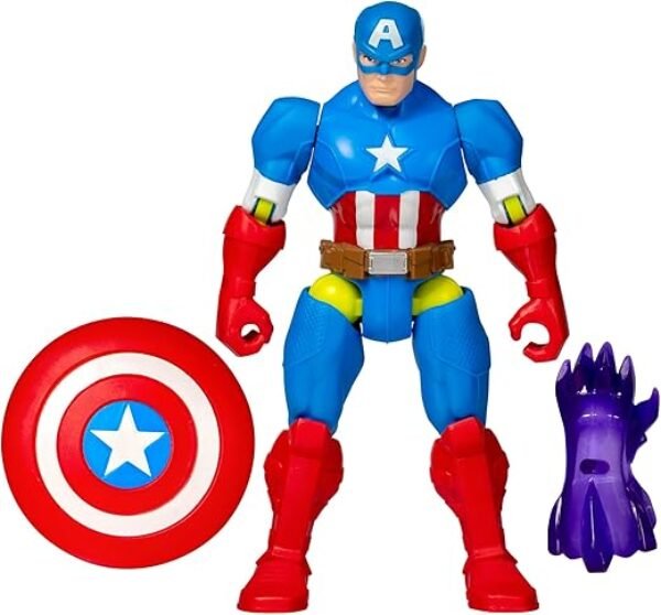 Avengers Marvel MixMashers Captain America Custom Mix-and-Match Action Figure & Accessories, 5-Inch-Scale Super Hero Toys for Kids Ages 4+