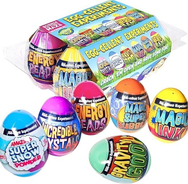 Be Amazing! Toys Egg-Cellent Experiment - 6 Pack Science Experiments for Children- Egg-Shaped Activity Kit for Boys and Girls - Easter Party Favor or Basket Stuffer - STEM for Kids 8+
