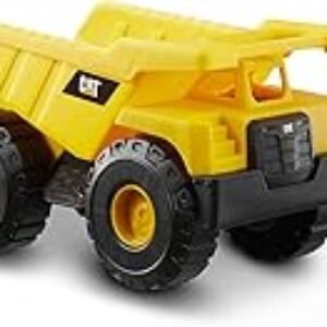 CAT Construction Toys, Mini Crew 3-Pack 7”, Push-Powered Yellow Construction Vehicle Toys, Includes Dump Truck, Wheel Loader, and Excavator for Kids and Toddlers Ages 2+