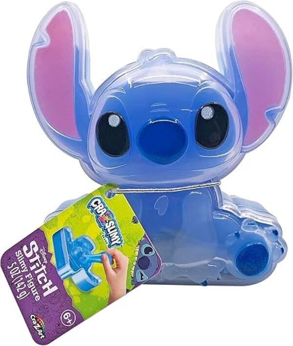 CRA-Z-Slimy Stitch Slime Toy- Glossy, Stretchy, Super Soft, Smooth Blue Stitch Slime with Stitch Shaped Confetti Mix-Ins for Boys and Girls, Lilo and Stitch Kids Toy Gift