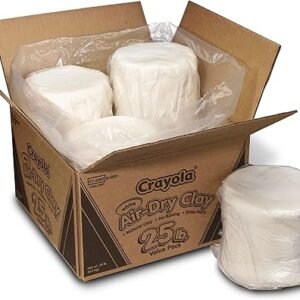Crayola Air Dry Clay for Kids - White, Modeling Clay for Kids, Arts & Crafts, School Supplies, Teacher Classroom Must Have, 25lb