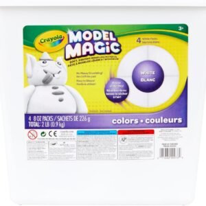 Crayola Model Magic White, Modeling Clay Alternative, Reusable Sculpting Material, Air Dry, Kids Arts & Crafts Supplies, 2lb Bucket, Easter Crafts