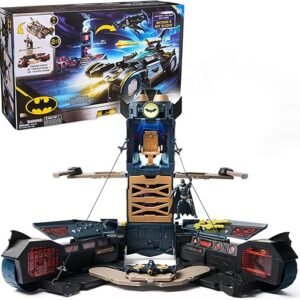 DC Comics Batman, Ultimate Transforming Batmobile Playset, 2-in-1 Playset with Exclusive Figure and Glider, Lights, Sounds, Kids Toys for Boys and Girls 4 and Up