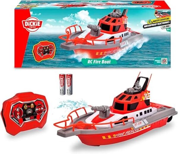DICKIE TOYS - 15" RC Rescue Boat with Working Water Pump