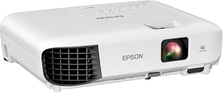 Epson EX3280 3-Chip 3LCD XGA Projector, 3,600 Lumens Color Brightness, 3,600 Lumens White Brightness, HDMI, Built-in Speaker, 15,000:1 Contrast Ratio