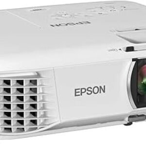 Epson Home Cinema 1080 3-chip 3LCD 1080p Projector, 3400 lumens Color & White Brightness, Streaming/Gaming/Home Theater, Built-in Speaker, Auto Picture Skew, 16,000:1 Contrast, Dual HDMI-White, Medium