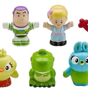 Fisher-Price Little People Toddler Toy Disney Toy Story 7 Friends Figure Set with Woody & Buzz Lightyear for Pretend Play Ages 18+ Months (Amazon Exclusive)