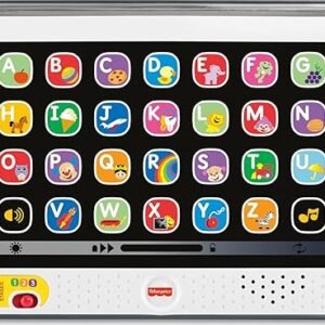 Fisher-Price Toddler Learning Toy Laugh & Learn Smart Stages Tablet Pretend Computer with Music & Lights for Kids Ages 1+ Years