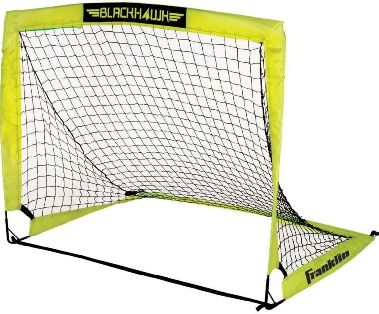 Franklin Sports Blackhawk Backyard Soccer Goal - Portable Pop Up Soccer Nets - Youth + Adult Folding Indoor + Outdoor Goals - Multiple Sizes + Colors - Perfect for Games + Practice