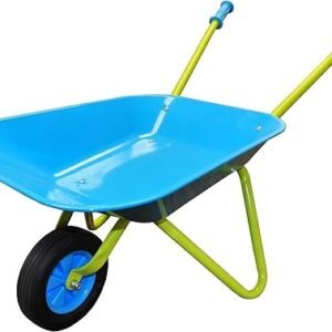 G & F Products Kids Metal Wheelbarrow – Child-Sized, Durable Metal Construction with Sturdy Wheel, Easy Assembly, Ideal for Outdoor Play, Gardening Fun, Backyard Activities & Toddler-Friendly Design