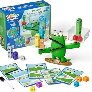 hand2mind Numberblocks Blockzee Balance Activity Set, ﻿61 MathLink Cubes, Balance Scale, Educational Math Manipulatives, Numbers for Toddlers, Preschool Learning Activities, Birthday Gifts for Kids
