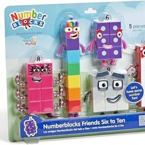 hand2mind Numberblocks Friends Six to Ten, Action Figure Set, Toy Figures, Small Figurines for Kids, Counting Blocks, Numbers for Toddlers, Math Toys, Kids Birthday Gifts, Easter Basket Stuffers