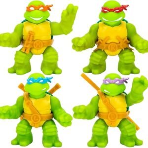 Heroes of Goo Jit Zu Teenage Mutant Ninja Turtles | 4 Pack | Super Oozy Toy Figures | Classic Donatello, Classic Michelangelo, Classic Leonardo & Classic Raphael | with Different Colored Mutations
