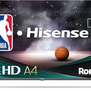 Hisense 43-Inch Class A4 Series FHD 1080p Smart Roku TV with Alexa Compatibility (43A4NR, 2024 Model) - Dolby Audio, Slim Bezel Design, Google Assistant