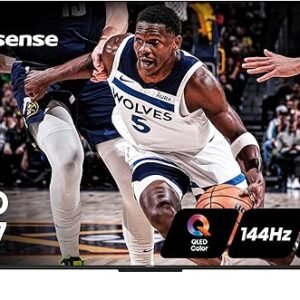 Hisense 85-Inch Class QD7 Series QLED 4K UHD Google Smart TV (85QD7N, 2024 Model) - QLED, Native 144Hz, Motion Rate 240, Direct Full Array, Game Mode Pro, Alexa Compatibility