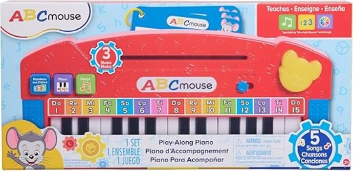 Just Play ABCmouse® Play-Along Piano, 3 Learning Modes, Learning and Education, Pretend Play, Kids Toys for Ages 3 Up