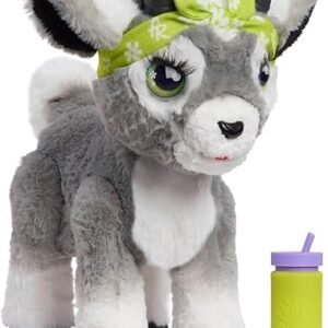 Just Play furReal Daisy The Yoga Goat Interactive Toy, 11-inch Realistic Plush, Kids Toys for Ages 4 Up