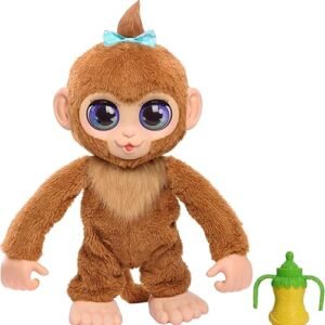 Just Play furReal Peanut The Playful Monkey Interactive Toy, 15-inch Realistic Plush, Kids Toys for Ages 4 Up