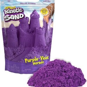 Kinetic Sand, 2.5lbs Purple Play Sand, Moldable Sensory Toys for Kids, Resealable Bag, for Ages 3 and up
