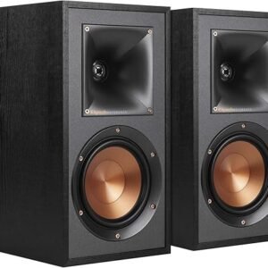 Klipsch R-41M Powerful Detailed Bookshelf Home Speaker Set of 2 Black