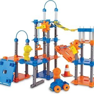 Learning Resources City Engineering and Design Building Set, Ages 5+,100 Pieces, Engineer STEM Toy, Construction Toys, Simple Machines Kids
