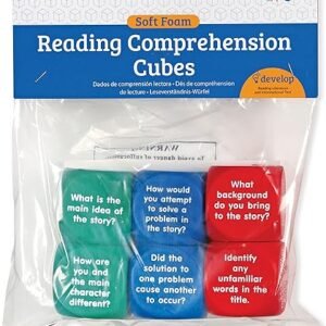 Learning Resources Reading Comprehension Cubes - Set of 6, Kids Ages 6+ Teacher and Classroom Supplies, Reading Aids for Kids