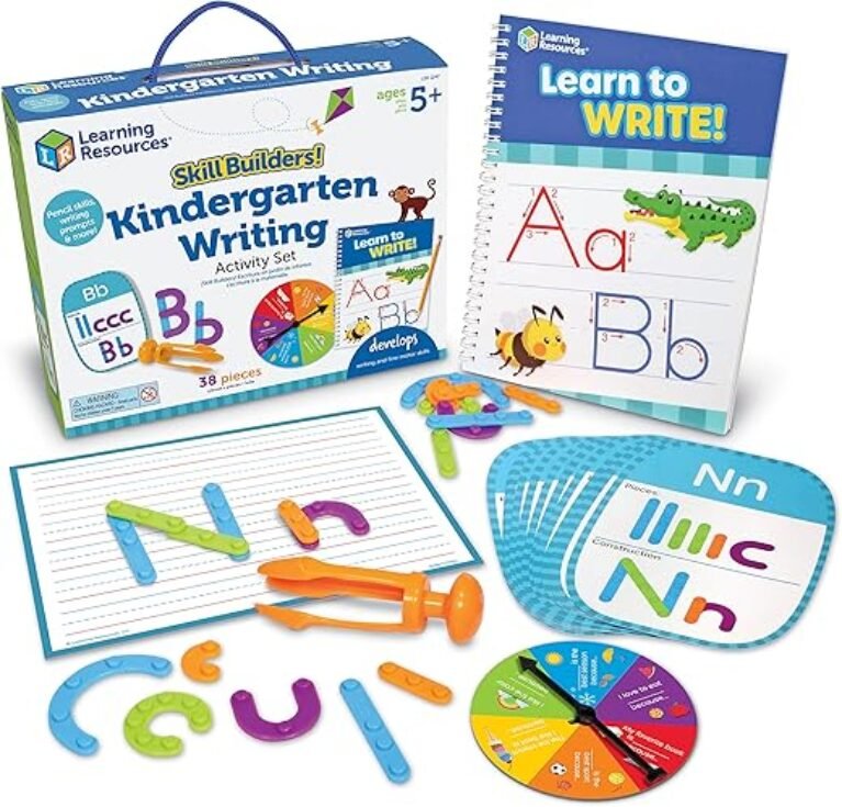 Learning Resources Skill Builders! Kindergarten Writing - 38 Piece Activity Set , Ages 5+ Kindergarten Learning Essential Materials, Alphabet Learning Activities, Kindergarten Homeschool Supplies