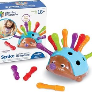 Learning Resources Spike The Fine Motor Hedgehog, Toddler Learning Toys, Fine Motor and Sensory Toys, Kids Easter Basket Stuffers, Ages 18+ Months,14 Pieces