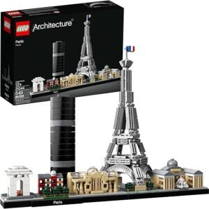 LEGO Architecture Paris Model Building Set - Detailed Display Building Blocks for Kids, Boys and Girls, Ages 12+ - Gift for Travelers - 21044