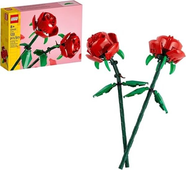 LEGO Roses - Building Toy for Kids, Girls & Boys, Ages 8+ - Artificial, Fake Roses for Home Decor & Display - Gift for Her & Him - 40460