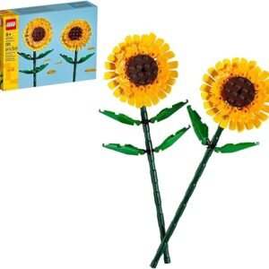 LEGO Sunflowers - Building Toy for Kids, Girls and Boys Ages 8+ - Artificial Sunflowers for Home Decor and Display - Gift for Her and Him - 40524