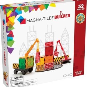 MAGNA-TILES Builder 32-Piece Magnetic Construction Set, The ORIGINAL Magnetic Building Brand