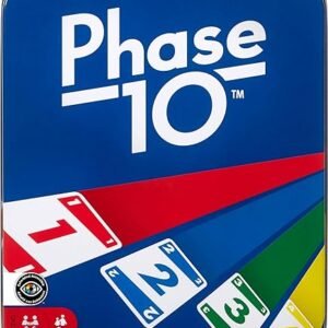 Mattel Games Phase 10 Card Game for Families, Adults & Kids, Challenging & Exciting Rummy-Style Play with Storage Tin (Amazon Exclusive)