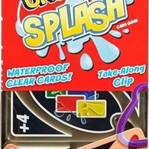 Mattel Games ​UNO Splash Card Game for Outdoor Camping, Travel & Family Nights with Water-Resistent Plastic Cards