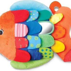 Melissa & Doug Flip Fish Soft Baby Toy Sensory Tummy Time Toys, Soft Fabric Tag Toy For Babies, Infants