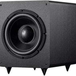 Monoprice SW-12 400 Watt RMS (600 Watt Peak) Powered Subwoofer - 12-Inch, Ported Design, Variable Phase Control, Variable Low Pass Filter, for Home Theater Systems