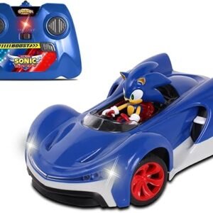 NKOK Team Sonic Racing 2.4GHz Radio Control Toy Car with Turbo Boost - Sonic The Hedgehog 601, Features Working Lights, Adjustable Front Wheel Alignment, Super Fun and Easy, Ages 6 and up