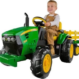 Peg Perego John Deere Ground Force Tractor with Trailer 12 Volt Ride on