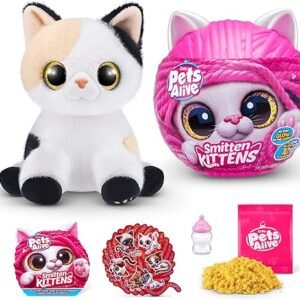 Pets Alive Smitten Kittens Surprise (Calico Cat Minx) by ZURU Nurture Play Soft Toy Unboxing Adopt Interactive 10 Sounds