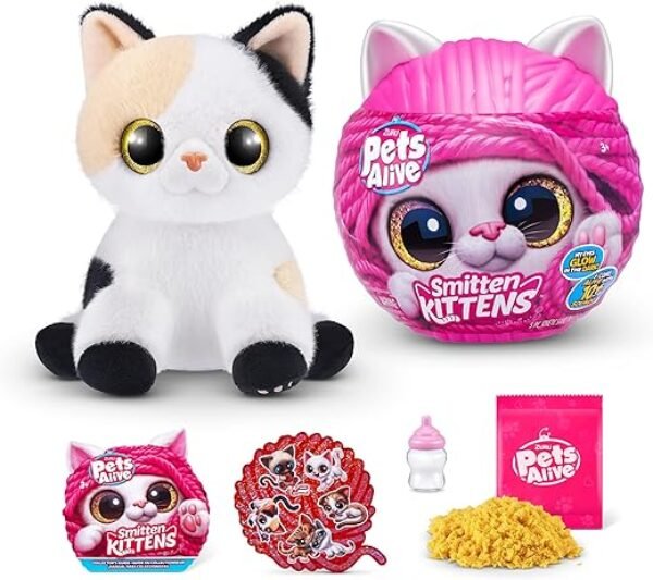 Pets Alive Smitten Kittens Surprise (Calico Cat Minx) by ZURU Nurture Play Soft Toy Unboxing Adopt Interactive 10 Sounds