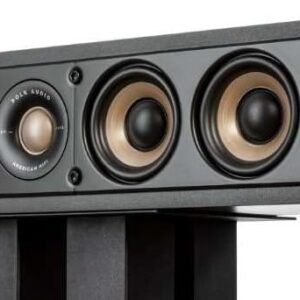 Polk Signature Elite ES35 Slim Center Channel Speaker - Hi-Res Audio Certified, Dolby Atmos & DTS:X Compatible, 1" Tweeter & (6) 3" Woofers, Dual Power Port for Effortless Bass, Stunning Black