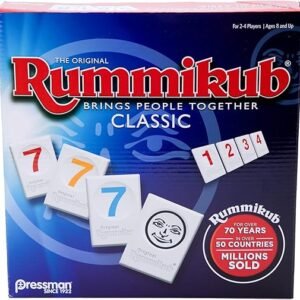 Pressman Rummikub - The Original Rummy Tile Game | Exciting Family Game of Strategy and Luck | Promotes STEM Skills | For Kids, Teens, Adults | 2-4 Players, Ages 8+