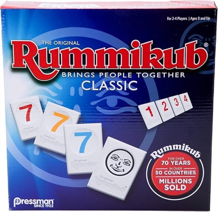 Pressman Rummikub - The Original Rummy Tile Game | Exciting Family Game of Strategy and Luck | Promotes STEM Skills | For Kids, Teens, Adults | 2-4 Players, Ages 8+