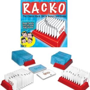 Rack-O Retro Game by Winning Moves Games USA, Classic Tabletop Game Enjoyed by Families Since the 1950's! Ages 8+, 2-4 Players (6122)